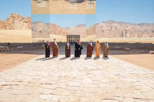 Gulf leaders at the Gulf Cooperation Council summit held in AlUla (SPA)