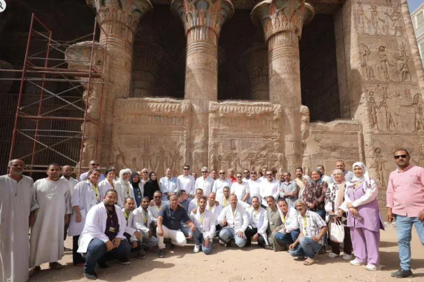 معبد خنوم المعروف بمعبد إسنا في الأقصر (وزارة السياحة والآثار)