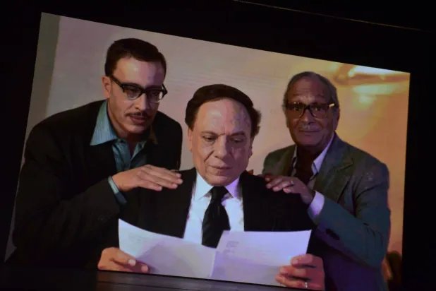 لقطة ظهور عادل إمام برفقة المهندس ومدبولي (نقابة الممثلين المصرية)