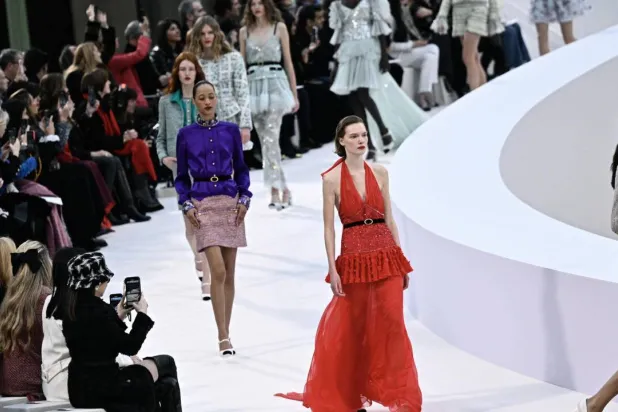 Models at the Chanel Haute-Couture show in Paris in January. JULIEN DE ROSA / AFP
