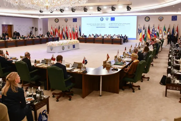 جانب من الاجتماع الوزاري بين مجلس التعاون لدول الخليج العربية والاتحاد الأوروبي في الكويت (كونا)