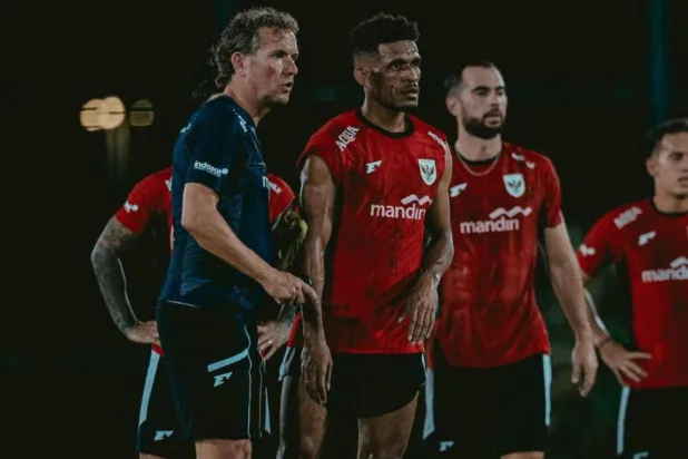 من تدريبات المنتخب الإندونيسي في جدة (حساب المنتخب على «إنستغرام»)