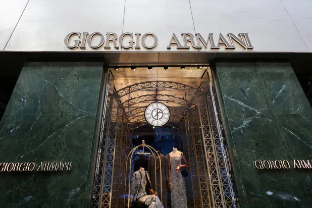 A Giorgio Armani store in Milan, Italy, September 24, 2025. (Reuters)