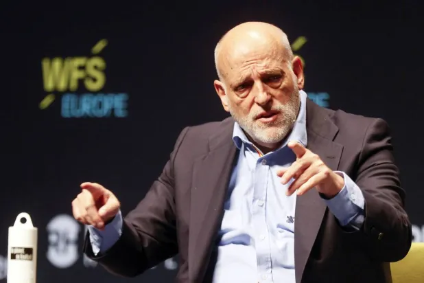 خافيير تيباس رئيس رابطة الدوري الإسباني (إ.ب.أ)
