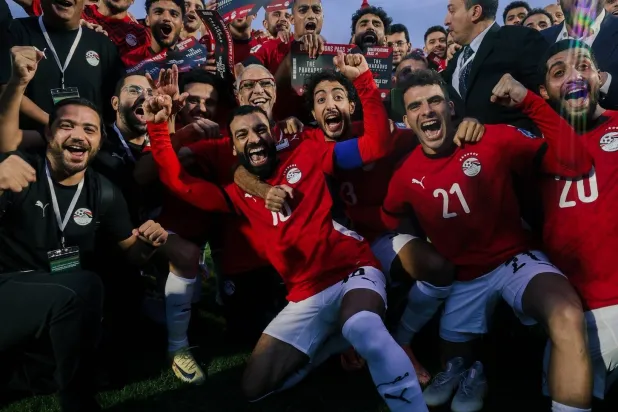 احتفل لاعبو منتخب مصر لكرة القدم بالتأهل إلى نهائيات كأس العالم 2026 (منتخب مصر)