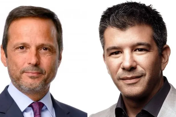 Travis Kalanick, Entrepreneur and Co-Founder of Uber, and John Pagano, Chief Executive Officer of Red Sea Global (Asharq Al-Awsat)[