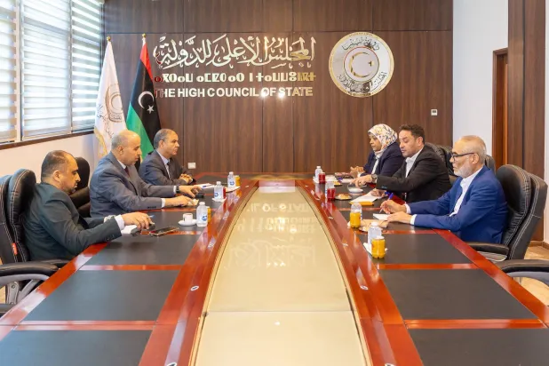 اجتماع أعضاء في مجلسي النواب والأعلى للدولة في طرابلس الأسبوع الماضي (المجلس الأعلى للدولة)