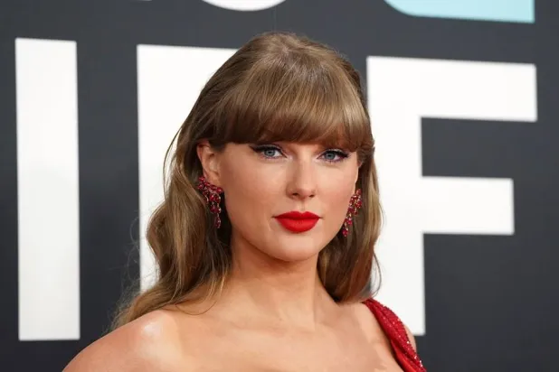 Taylor Swift arrives at the 67th annual Grammy Awards on Sunday, Feb. 2, 2025, in Los Angeles. (AP)