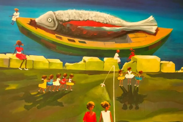 مفردات رمزية متنوعة تضمنها المعرض (الشرق الأوسط)