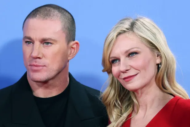 US actors Channing Tatum (L) and Kirsten Dunst pose on the red carpet while arriving for the screening of "Roofman" during the BFI London Film Festival, in London, Britain, 14 October 2025. (EPA)