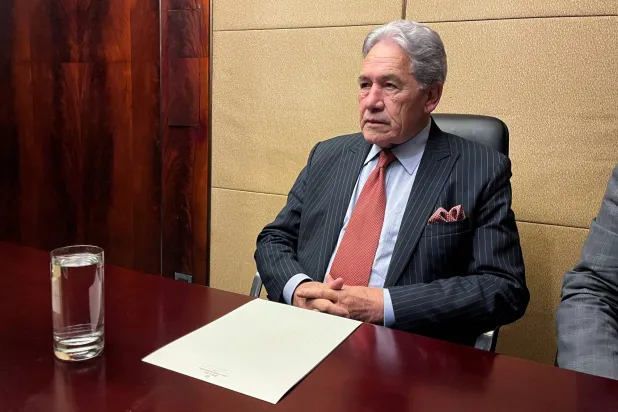 New Zealand's Foreign Minister Winston Peters attends a press conference, following his meeting with Chinese Foreign Minister Wang Yi, in Beijing, China February 26, 2025. (Reuters)
