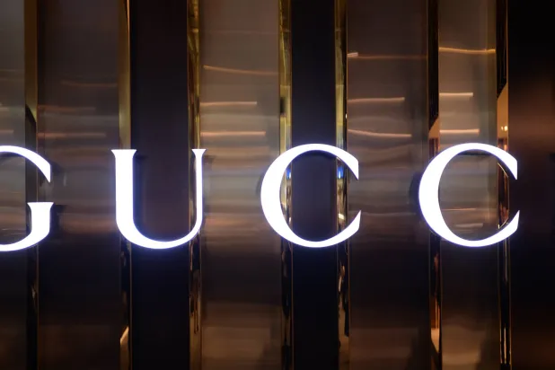 FILED - 28 March 2014, Switzerland, Basel: A view of the Italian fashion brand Gucci at the Baselworld international watch and jewelry fair in Basel. Photo: Patrick Seeger/dpa