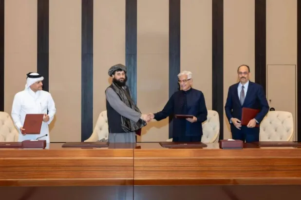 The sides agreed to establish mechanisms to consolidate lasting peace and stability. Photo: Qatari Foreign Ministry 