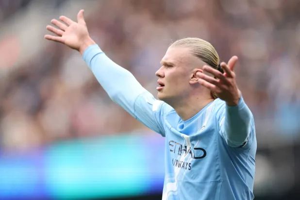 إرلينغ هالاند يواصل التسجيل بقميص مان سيتي (إ.ب.أ)