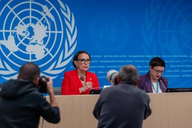الأمينة العامة لـ«أونكتاد» ريبيكا غرينسبان في كلمتها الافتتاحية يوم الاثنين (أونكتاد)