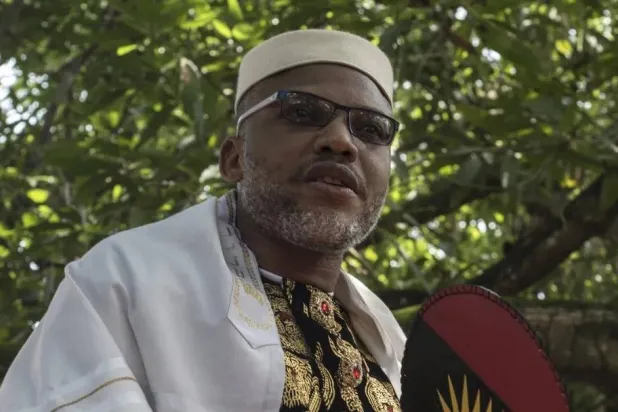 ننامدي كانو زعيم حركة شعب «بيافرا» الأصليين الموجود في السجن منذ 4 سنوات بتهمة الإرهاب (إعلام محلي)