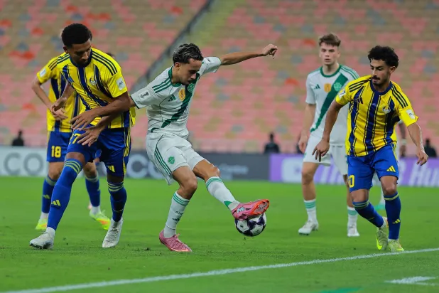 جانب من مواجهة الأهلي والغرافة القطري (تصوير: محمد المانع) 