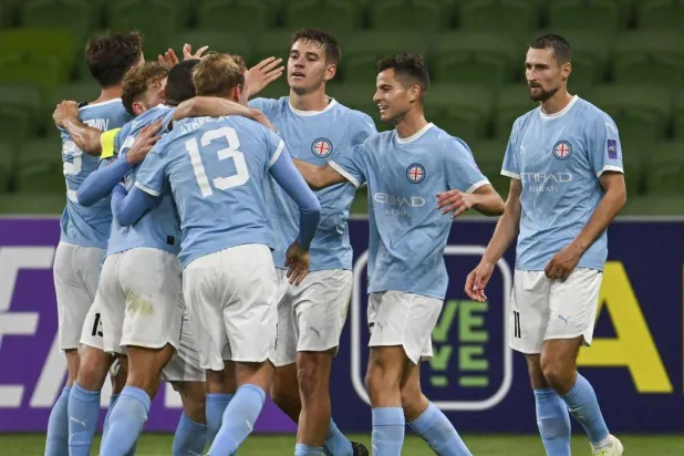 فرحة لاعبي ملبورن سيتي (الاتحاد الآسيوي)