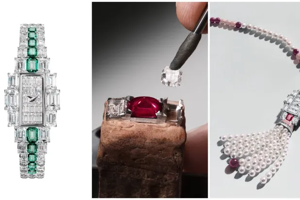 صُمّمت الساعة وقطعة المجوهرات لتلائم تماماً التركيب على السوار أو العقد الطويل (ڤاشرون كونستنتان)