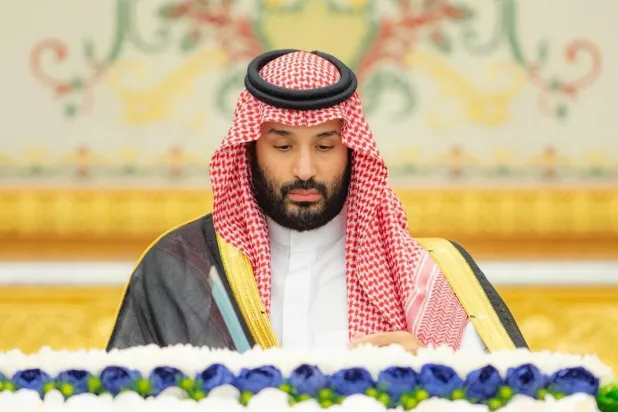 الأمير محمد بن سلمان ولي العهد السعودي لدى ترؤسه جلسة مجلس الوزراء في العاصمة الرياض (واس)