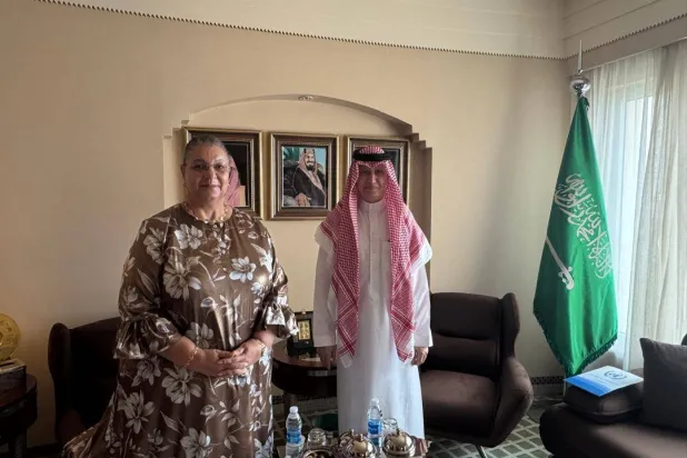 تيتيه وعبد الله السلمي القائم بالأعمال السعودي لدى ليبيا (البعثة الأممية)