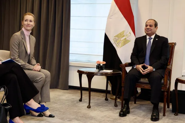 السيسي خلال لقاء مع كايا كالاس الممثلة العليا للاتحاد الأوروبي للشؤون الخارجية والسياسة الأمنية (حساب المسؤولة الأوروبية - إكس)