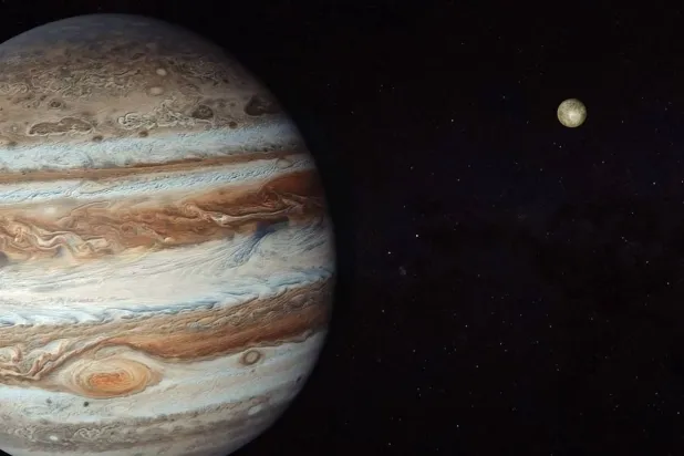 المشتري أضخم كواكب المجموعة الشمسية (ناسا)