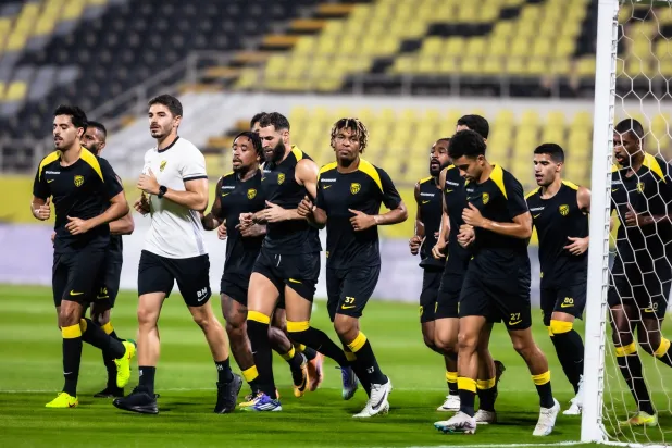 جانب من استعدادات الاتحاد للقمة السعودية (موقع النادي)