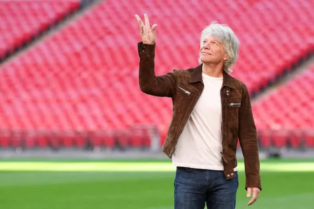 Singer Jon Bon Jovi attends a photo call at Wembley Stadium in London, Britain, October 24, 2025. (Reuters) 