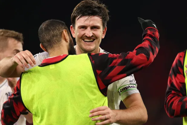 هاري ماغواير نجم مان يونايتد (إ.ب.أ)