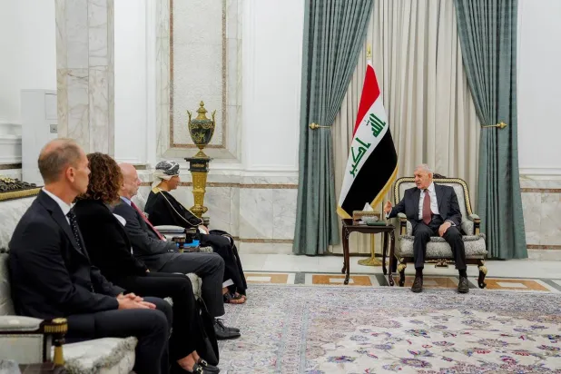 الرئيس العراقي لدى استقباله ممثل الأمم المتحدة (رئاسة الجمهورية)