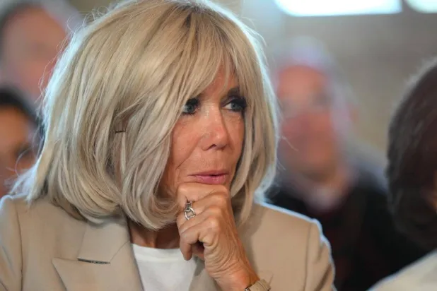 A persistent and unsubstantiated rumor that Brigitte Macron was assigned male at birth -- amplified by far-right circles in France and the United States -- has angered the presidential couple. Eliot BLONDET / POOL/AFP/File
