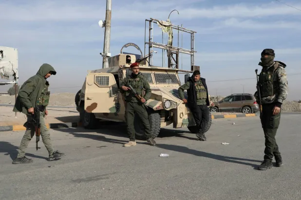 عناصر من «قسد» في محافظة حلب شمال سوريا (أ.ف.ب)