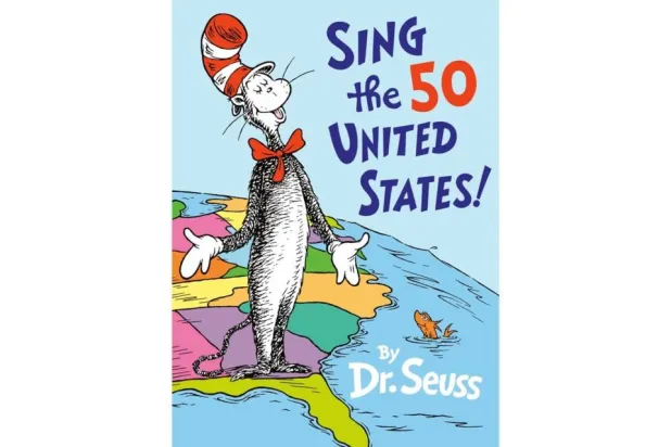 This cover image released by Random House Children’s Books shows "Sing the 50 United States" by Dr. Seuss. (Random House Children’s Books via AP) 