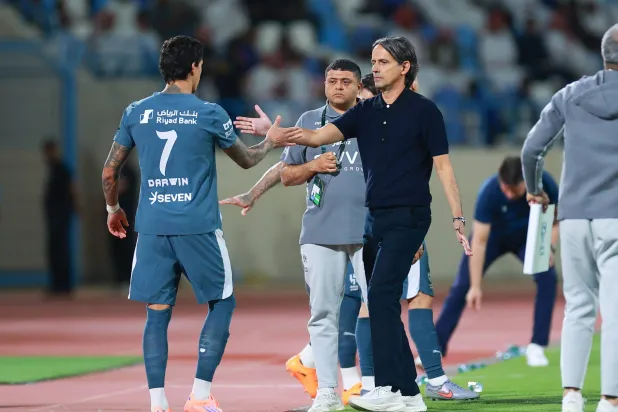 الإيطالي سيموني إنزاغي مدرب فريق الهلال (تصوير: عدنان مهدلي) 