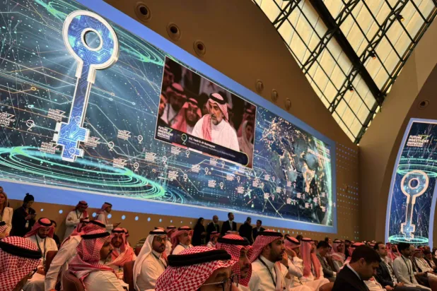 الرميان يتحدث في إحدى جلسات مؤتمر «مبادرة مستقبل الاستثمار» (الشرق الأوسط)