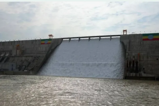 «سد النهضة» الإثيوبي بعد تدشينه (إ.ب.أ)