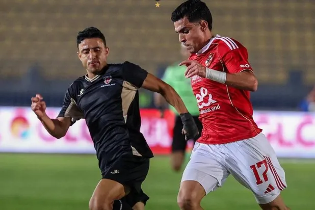 من مباراة الأهلي وبتروجت (النادي الأهلي)