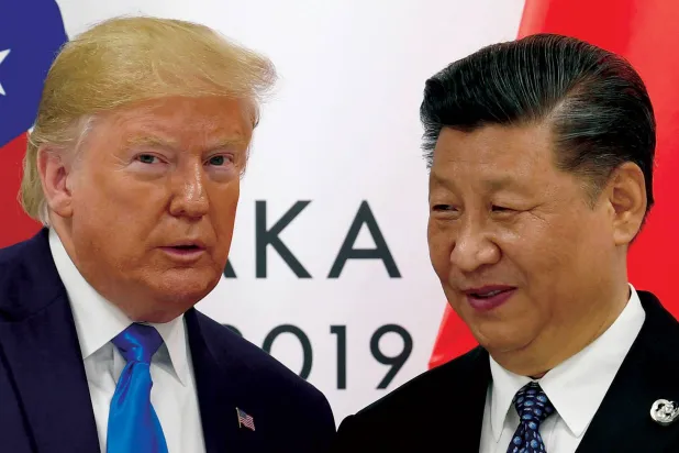  صورة مركبة للرئيسين الأميركي دونالد ترمب والصيني شي جينبينغ (أ.ب)