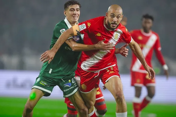 من القمة التي جمعت الوداد والرجاء (نادي الوداد)