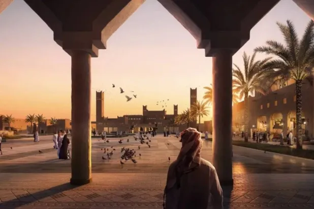 خلال تنفيذ المرحلة الأولى من أكبر مشروع تراثي وثقافي في العالم لتطوير «الدرعية التاريخية» (واس)