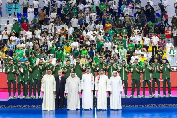 Saudi national youth handball team wins Asian gold for first time. (SPA)