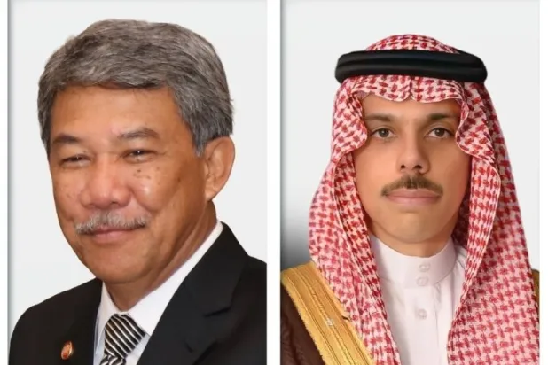 الأمير فيصل بن فرحان والوزير محمد حسن (الخارجية السعودية)