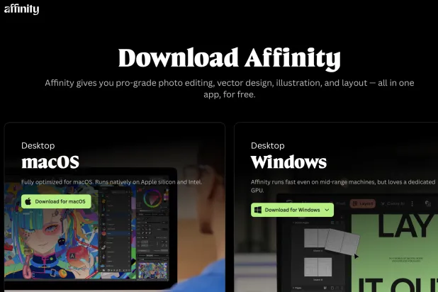 تطبيق احترافي يجمع تصميم الفيكتور وتحرير الصور ونشر الصفحات في منصة واحدة متوفّر الآن لنظامي «ويندوز» و«macOS » (أفينيتي)