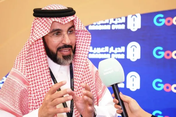 Naif Al-Atawi, Chief Executive Officer of Arabian Dyar for Real Estate Development, speaks to Asharq A-Awsat. (Turki Al-Agili)