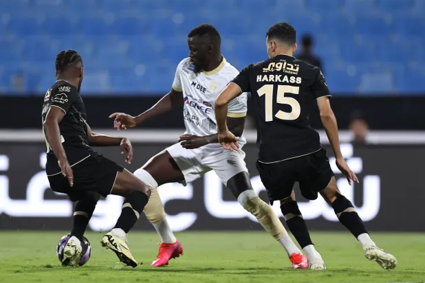 بارو خلال مباراة فريقه أمام ضمك (تصوير: سعد العنزي)