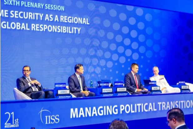 إحدى جلسات المنتدى الحادي والعشرون للأمن الإقليمي «حوار المنامة 2025» (بنا)