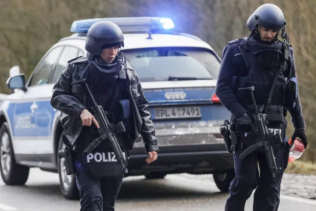 عناصر من الشرطة الألمانية في العاصمة برلين (متداولة)