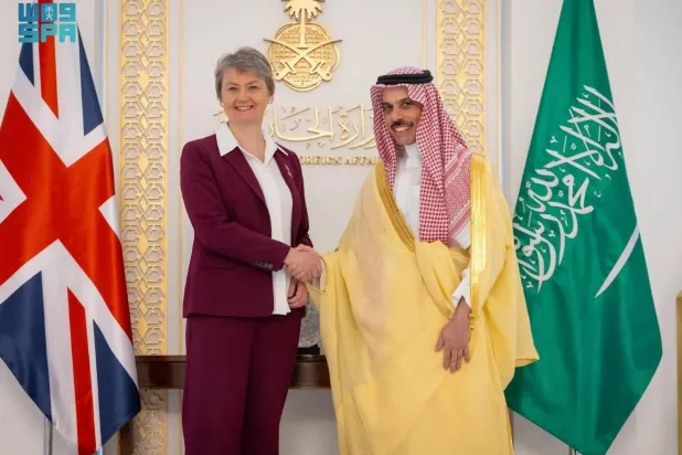 The Saudi Foreign Minister met on Sunday with UK’s Foreign Secretary in Riyadh. SPA