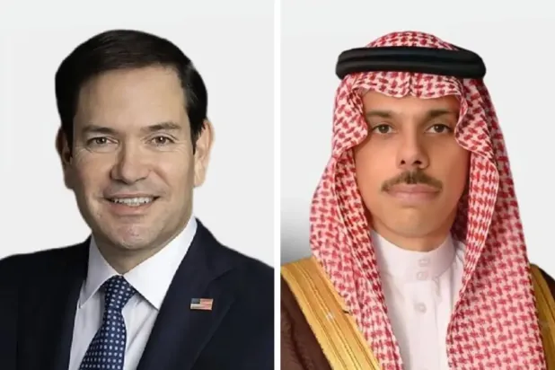 Suudi Arabistan Dışişleri Bakanı Prens Faysal bin Ferhan ve Amerikalı mevkidaşı Marco Rubio (Şarku'l Avsat)